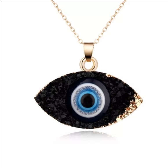 Jewelry - Evil Eye Druzy Necklace
